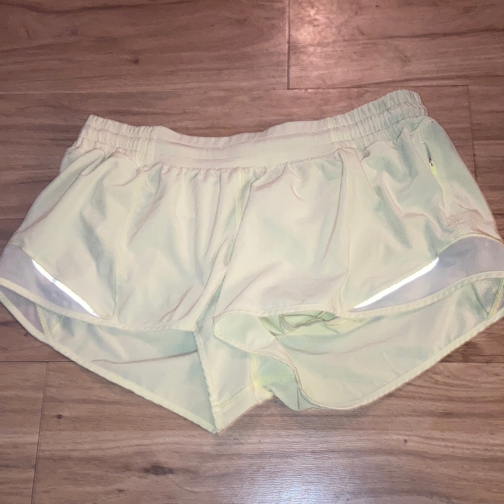 Lululemon Athletica Pale Yellow Lime Athletic Shorts